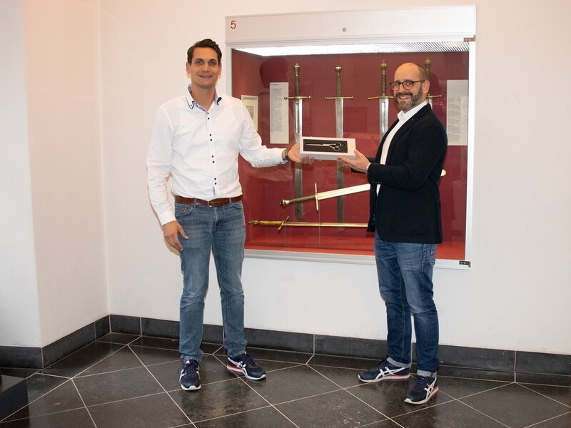 De THOR Damast schaar van TONDEO in het museum